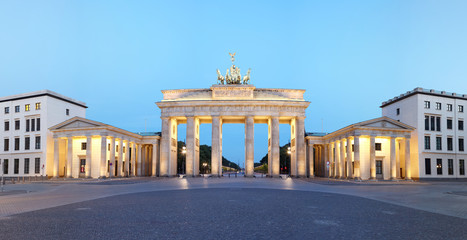 Berlin, Germany. Branderburger Tor panorama at dusk