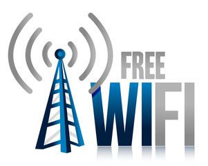 free wifi tower illustration