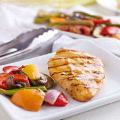grilled barbecue chicken closeup