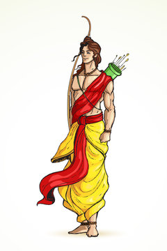 vector illustration of lord Laxmana the brother of Rama