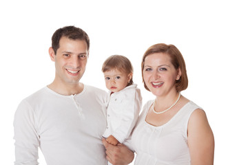 Smiling young family