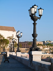Fototapeta na wymiar Embankment in Bari Italy