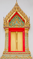 Traditional Thai style window temple