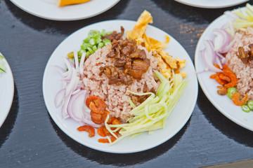 fry rice with the shrimp paste, Thai food