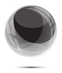 Black glass sphere