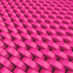 Obraz premium Abstract pink background made of shining plastic cylinder