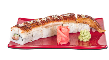 Japanese traditional Cuisine - Maki Roll with Cucumber , Cream C