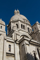 The external architecture of Sacre Coeur, Montmartre, Paris, Fra