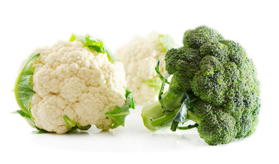 cauliflower and broccoli