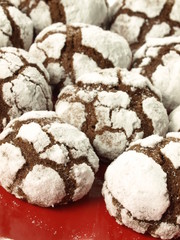 Chocolate cookies, closeup