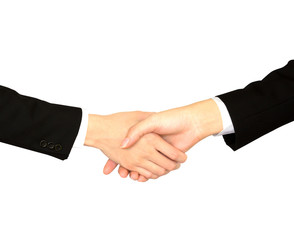 Fototapeta na wymiar Two business male hands about to shake hands