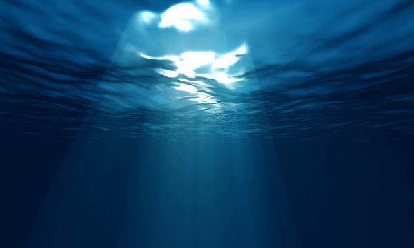 light underwater in ocean