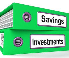 Investments And Savings Files Showing Growing Wealth
