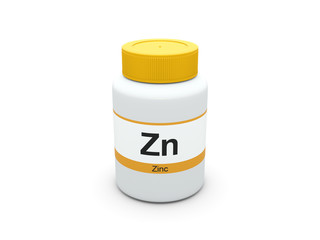 Zinc supplements bottle