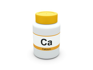 Calcium supplements bottle
