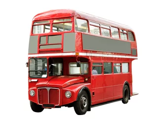 Papier Peint photo Lavable Bus rouge de Londres Autobus rouge.