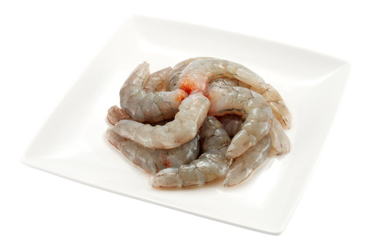 Peeled prawn dish