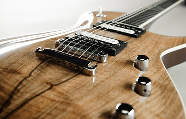 Obraz premium Zbliżenie gitara elektryczna
