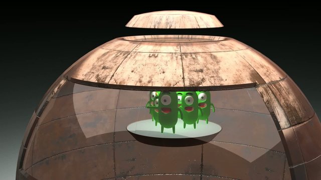 Astronave alieni marziani extraterrestre marziano bowling