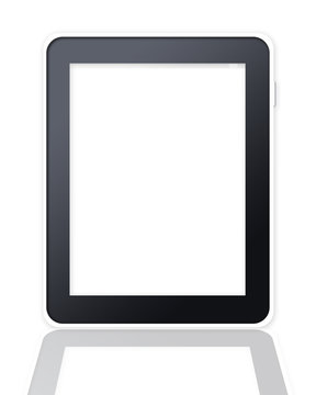 Tablet computer pc on white background