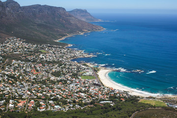 View of Camps Bay from Lions Head Mountain