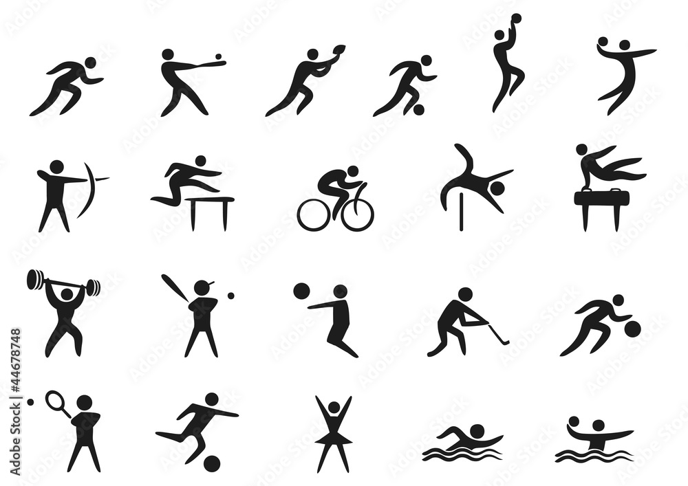 Wall mural sport icons