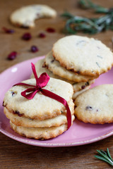 Cranberry and rosemary cookies