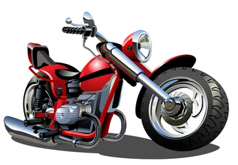 Printed kitchen splashbacks Motorcycle Vector Cartoon Motorcycle