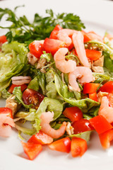 salad with shrimps