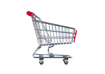 shopping cart isolated on white