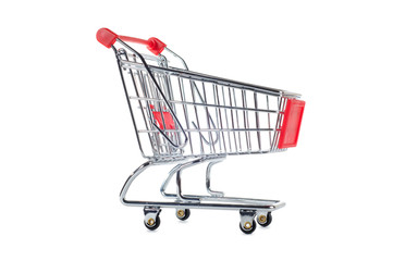shopping cart isolated on white