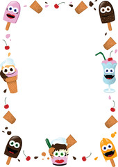 Funny Ice Cream Frame