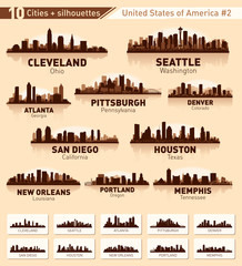 Skyline city set. 10 cities of USA #2