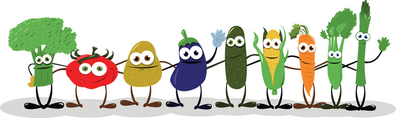 Funny Vegetables Saying Hello © pcanzo