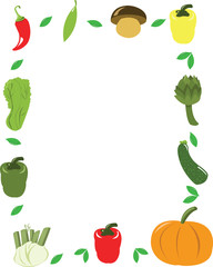 vegetables frame