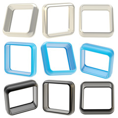 Abstract application frame boarders isolated