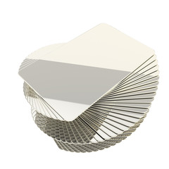 Twisted pile stack of copyspace silver metal cards isolated