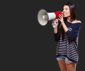 Portrait Of A Female With Megaphone