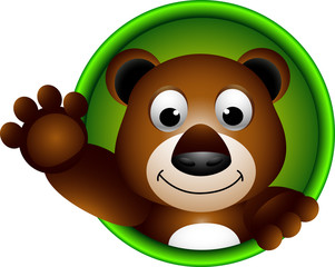 cute bear head cartoon