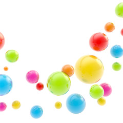 Abstract copyspace backdrop made of glossy spheres