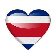 Barbados flag in heart shape isolated on white background