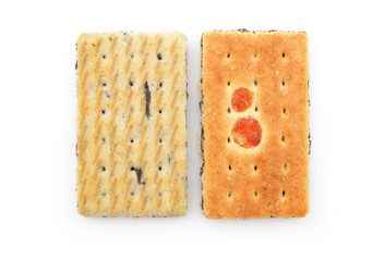 biscuit with grape filling front and back