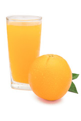 Orange and orange juice with clipping path 2
