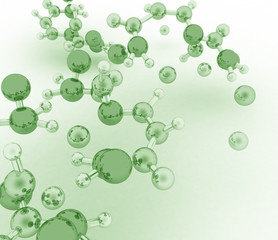 3d render of molecule background