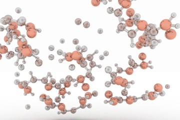 3d render of molecule background