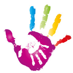 Conceptual woman and child hands