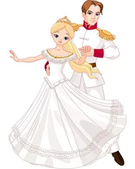 Foto op Plexiglas Kasteel Dansende prins en prinses
