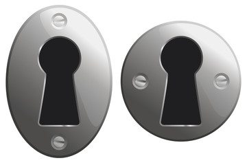 Metal keyhole