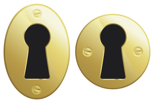 Brass keyhole
