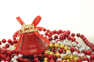 red Merry Christmas bell on beads